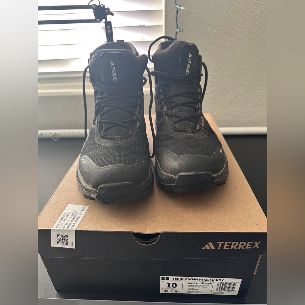 Adidas Terrex Rain.RDY Women’s Mid Hiker Black/Gray Waterproof - Size 10
